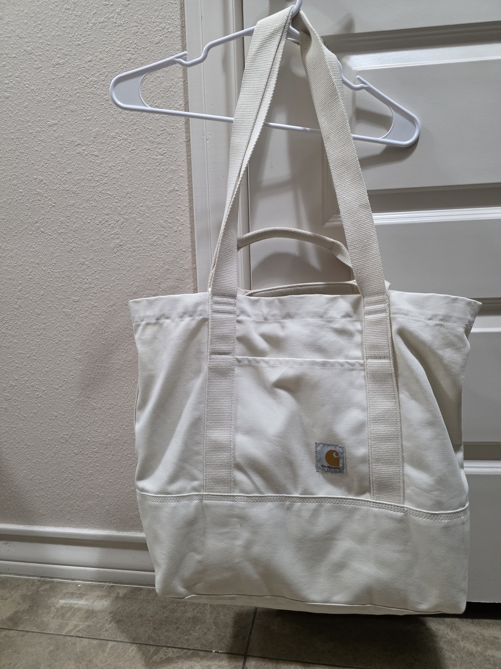 Carhartt Cream Canvas Tote Bag